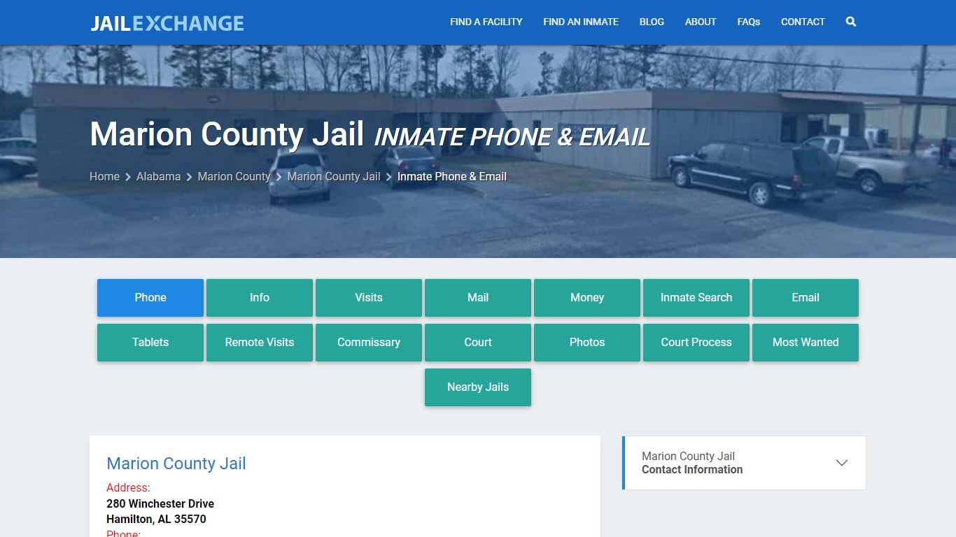 Inmate Phone - Marion County Jail, AL - Jail Exchange